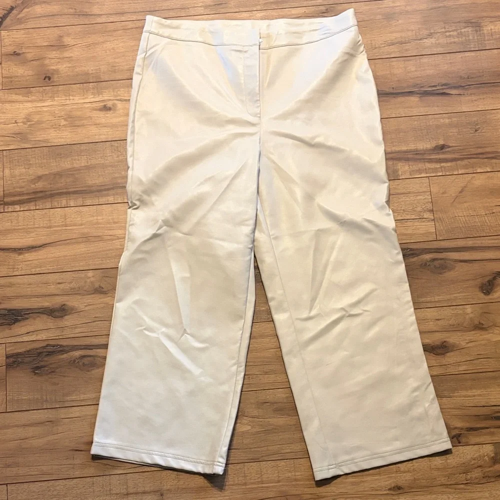 Bagatelle Collection Beige Pleather Pants - Picture 1 of 3